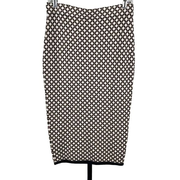 NEW Sweater Knit Midi Pencil Skirt M Black, White, Tan - Picture 2 of 8